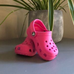 Hot Pink baby girl Crocs